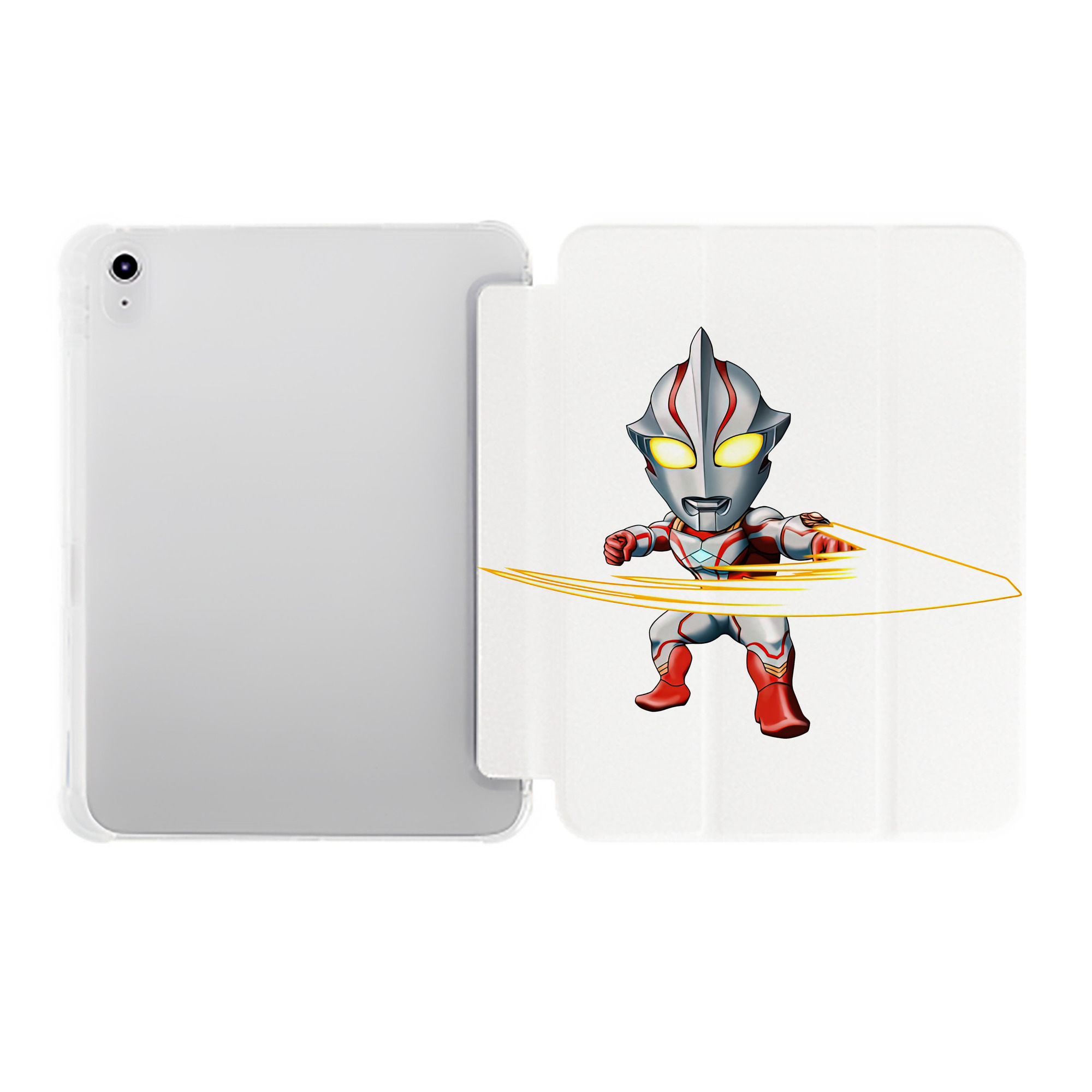 （画像用） ウルトラマン Ultraman IPad ケース ペン収納付き 三つ折りスタンド PUレザー×シリコン 対応機種9.5/10.5/10.9インチ